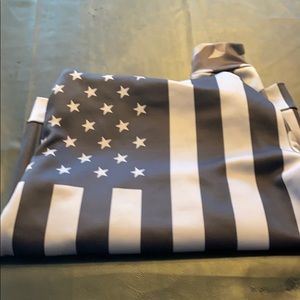 Black and grey American flag hoodie